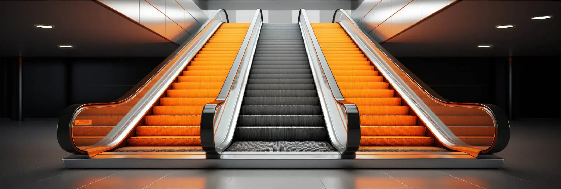 An Escalator in a commercial space