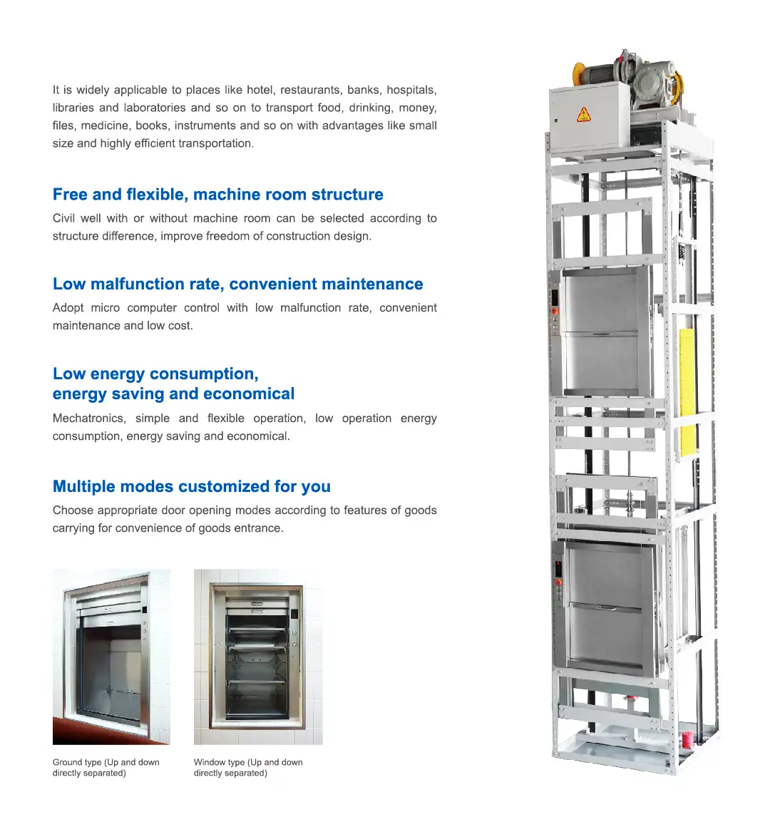 dumbwaiter food lift